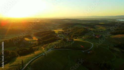 Prlekija is a picturesque region in northeastern Slovenia known for its rolling hills, lush vineyards, and rich cultural heritage. photo