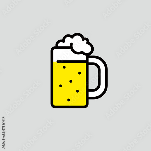 シンプルなビールジョッキのイラスト