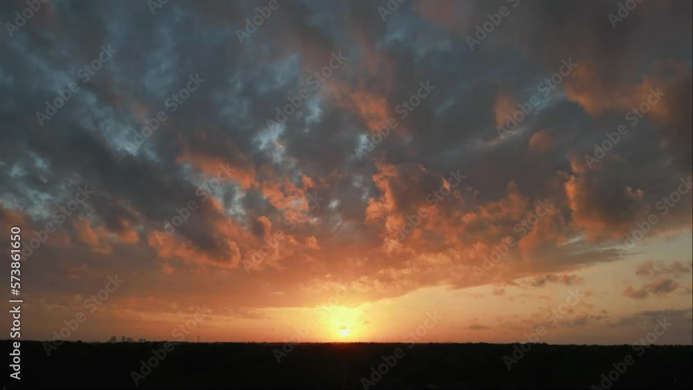 Stunning Shot Of Cloudy Sky At Magical Sunset, Tampa, Florida Stunning Shot Of Cloudy Sky At Magical Sunset, Tampa, Florida