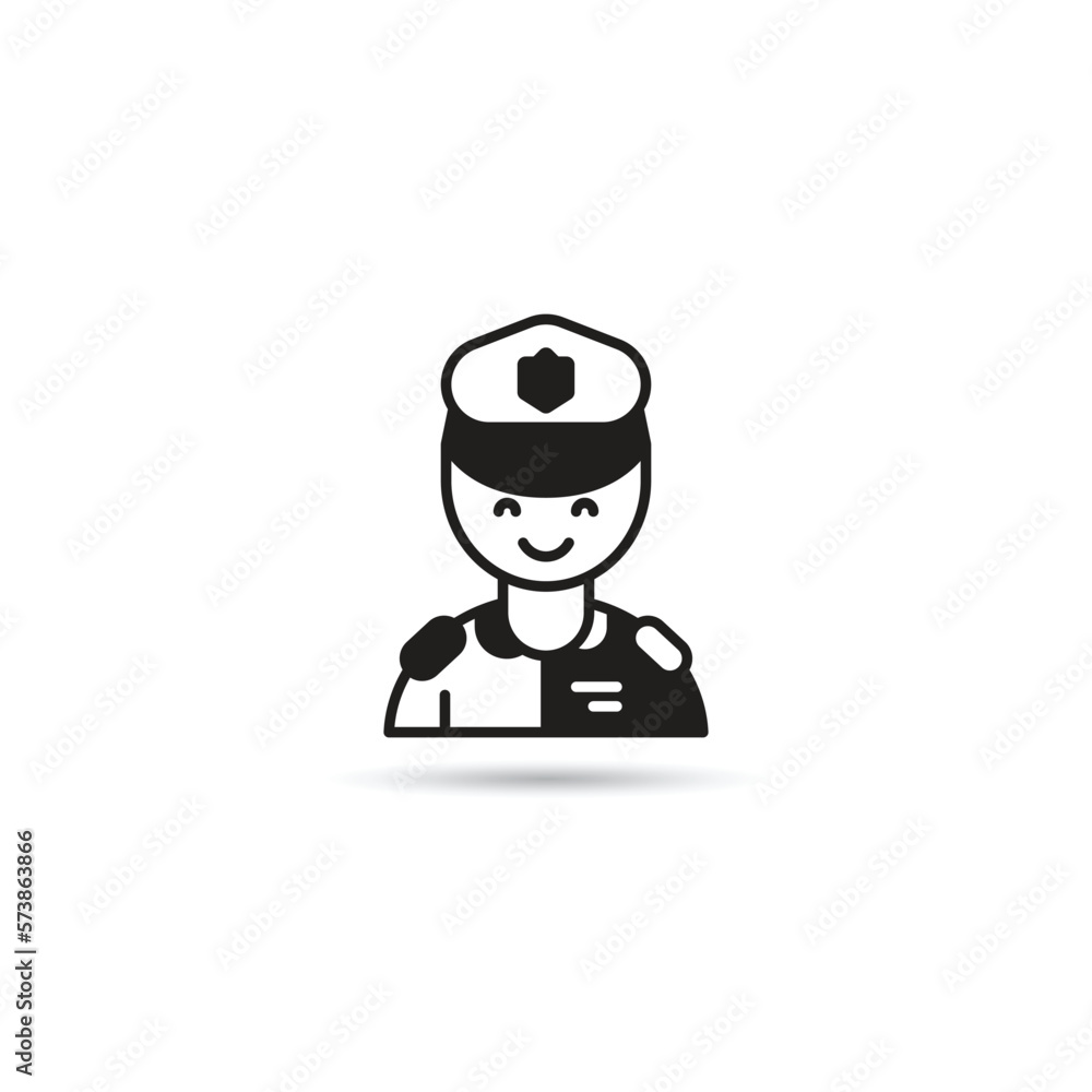 police icon on white background