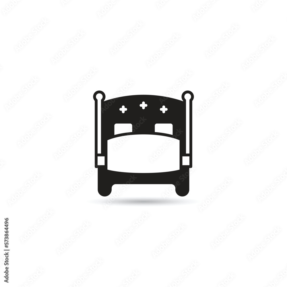bed and mattress icon on white background bed and mattress icon on white background