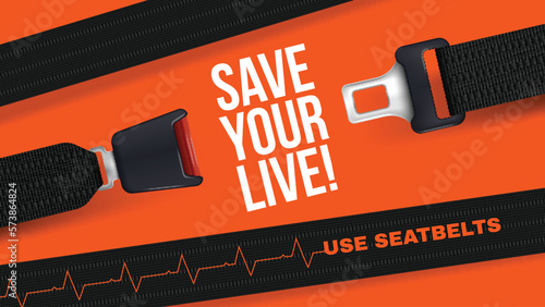 Car Safety Seatbelt Poster