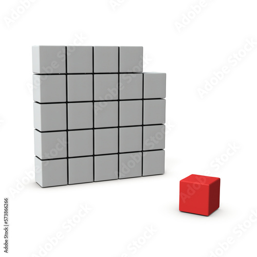 Fotografie 数派から独立した個人を表すアブストラクト