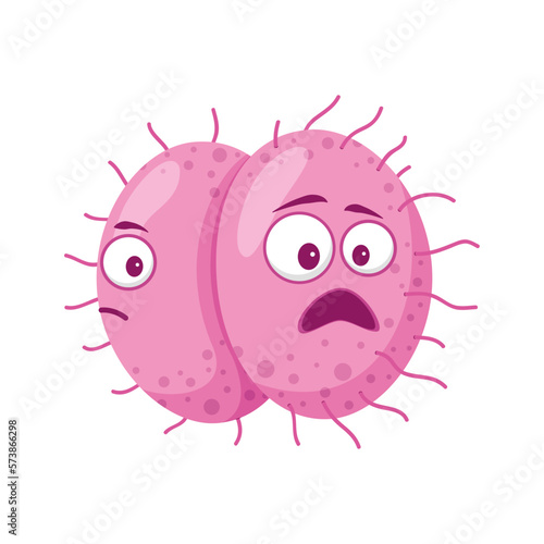 Vector illustration of a Meningococcal Virus in cartoon style isolated on white background