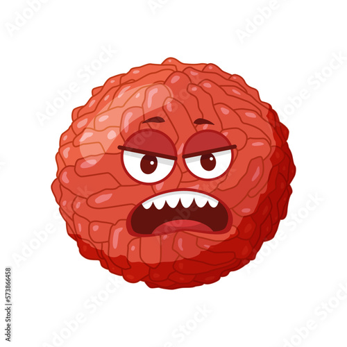 Vector illustration of a Zika Virus in cartoon style isolated on white background