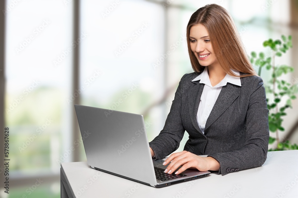 Young smart business person work on laptop Young smart business person work on laptop