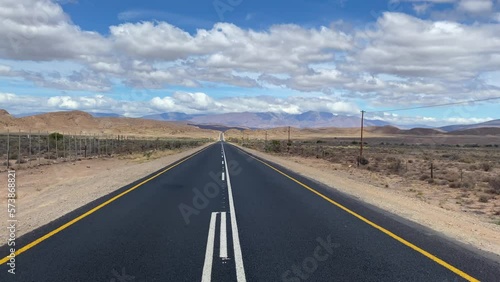 The scenic route R62 between Ladismith and Barrydale in the Western Cape Province of South Africa