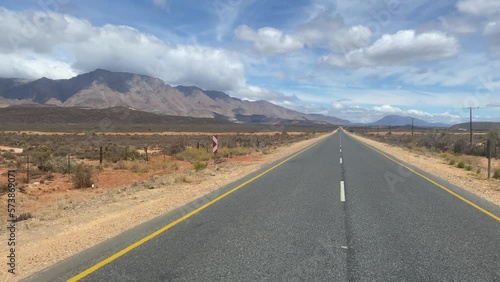 The scenic route R62 between Ladismith and Barrydale in the Western Cape Province of South Africa