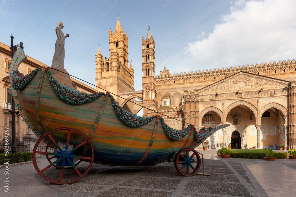 Obraz premium Palermo.Basilica Cattedrale Metropolitana Primaziale della Santa Vergine Maria Assunta, nota semplicemente come Duomo 
