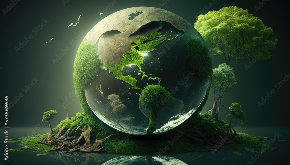 Generative Ai Green Planet Earth Generative Ai Green Planet Earth