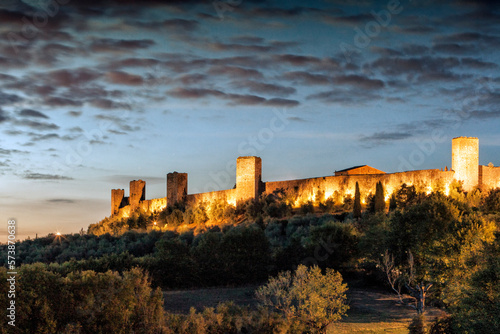 Monteriggioni, Siena. Torrioni del Borgo murato photo