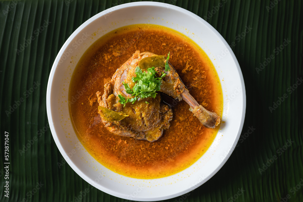 Steamed spices herbal chicken, Thai northern food style. Steamed spices herbal chicken, Thai northern food style.