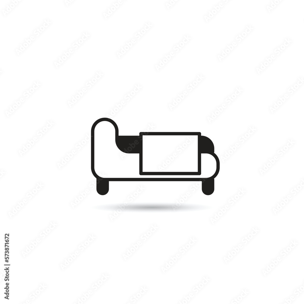 bed icon on white background bed icon on white background