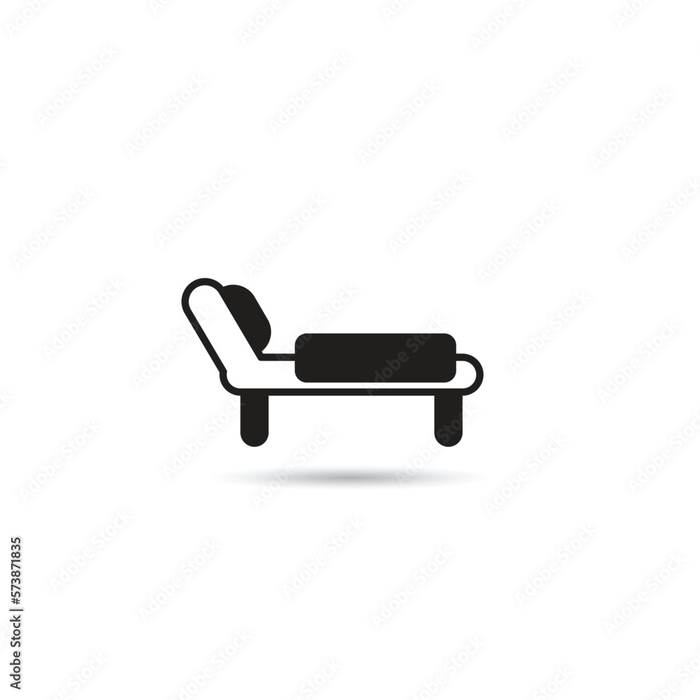 Fototapeta premium bed icon on white background