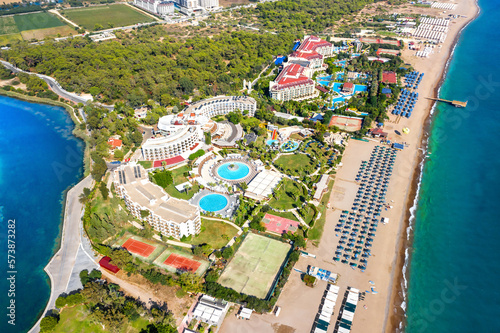 The village of Titreyengel, in the resort area of Sorgun, the city of Side. Turkey. View from above