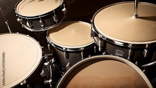 Set of drums in the room, generative AI