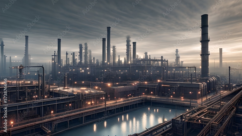 Industrial factory, Generative AI Industrial factory, Generative AI