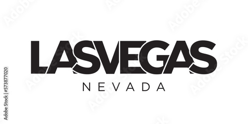 Las Vegas, Nevada, USA typography slogan design. America logo with graphic city lettering for print and web.