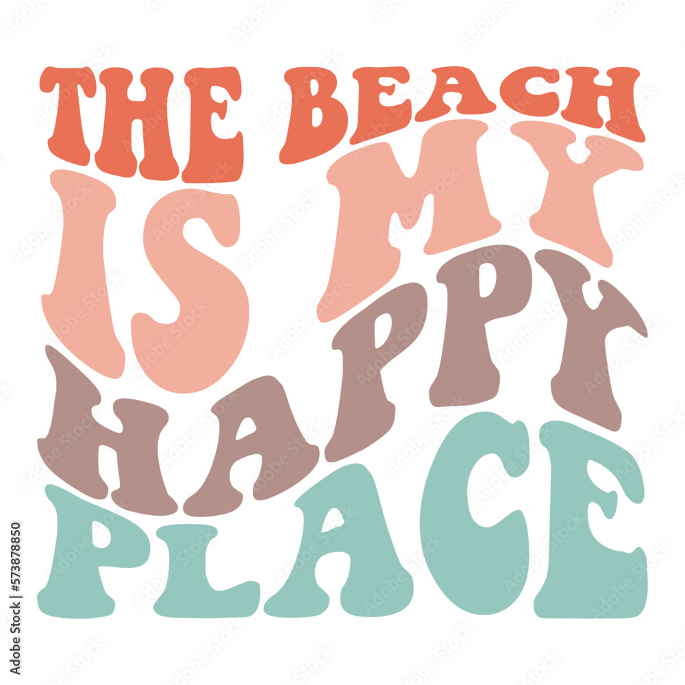 The beach is my happy place svg