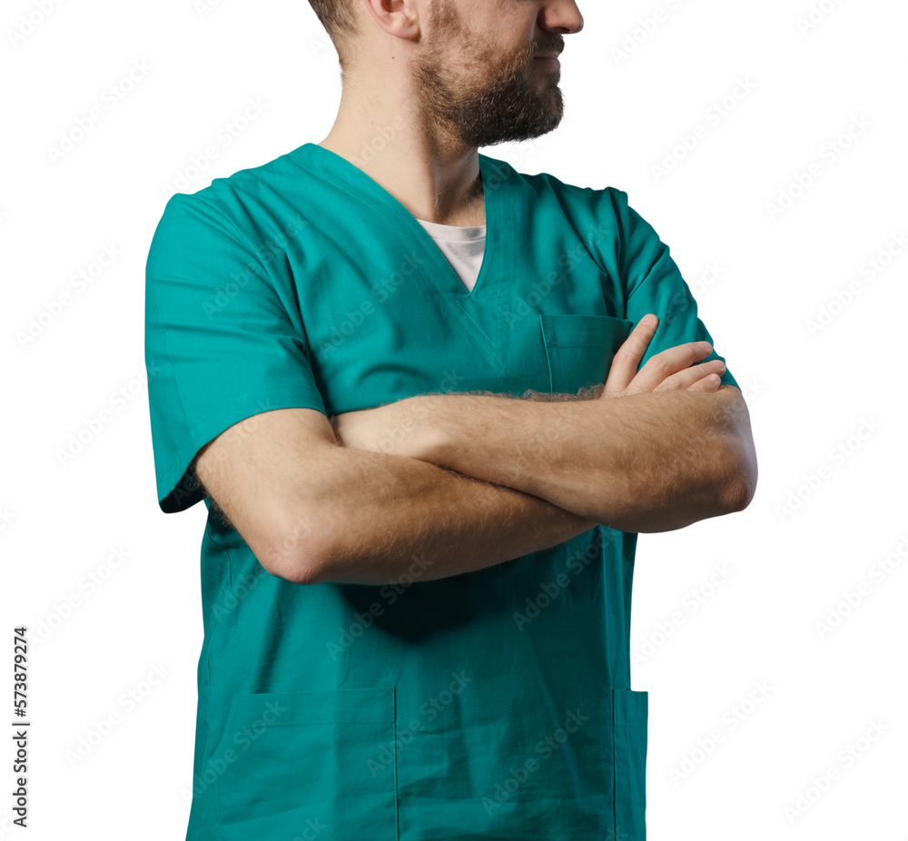 Professional healthcare worker with arms crossed Professional healthcare worker with arms crossed