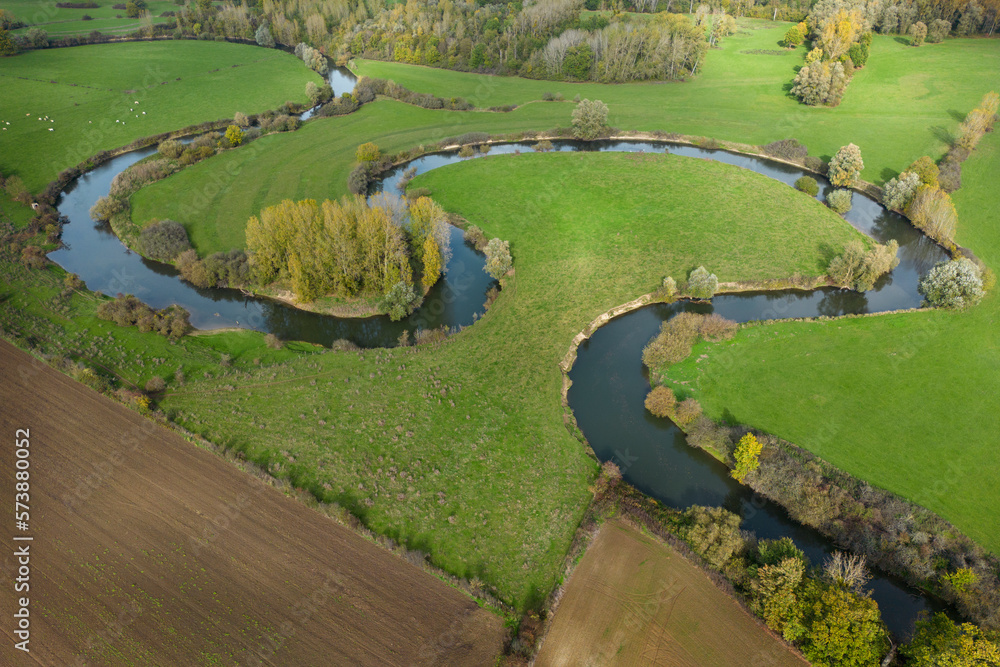River landscape from above