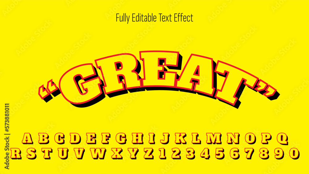 GREAT - editable font effect, editable text effect vector. GREAT - editable font effect, editable text effect vector.