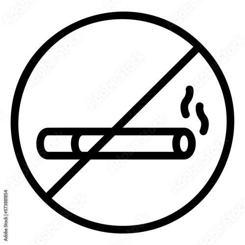 no smoking line icon