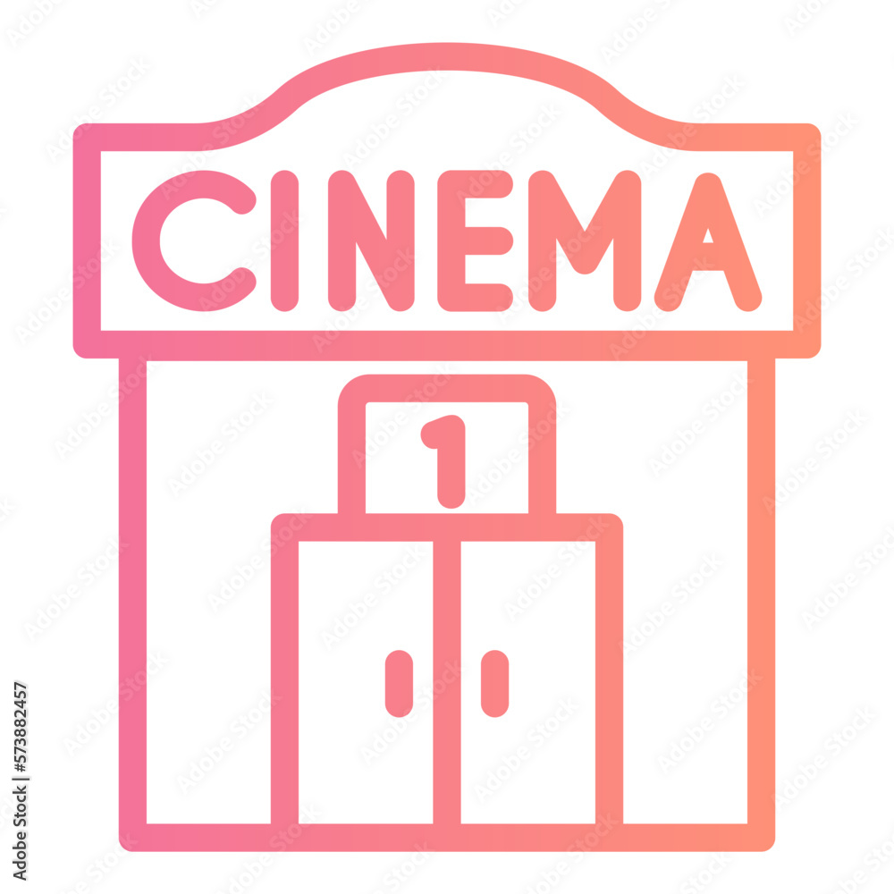 cinema gradient icon