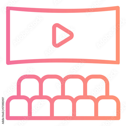 cinema gradient icon
