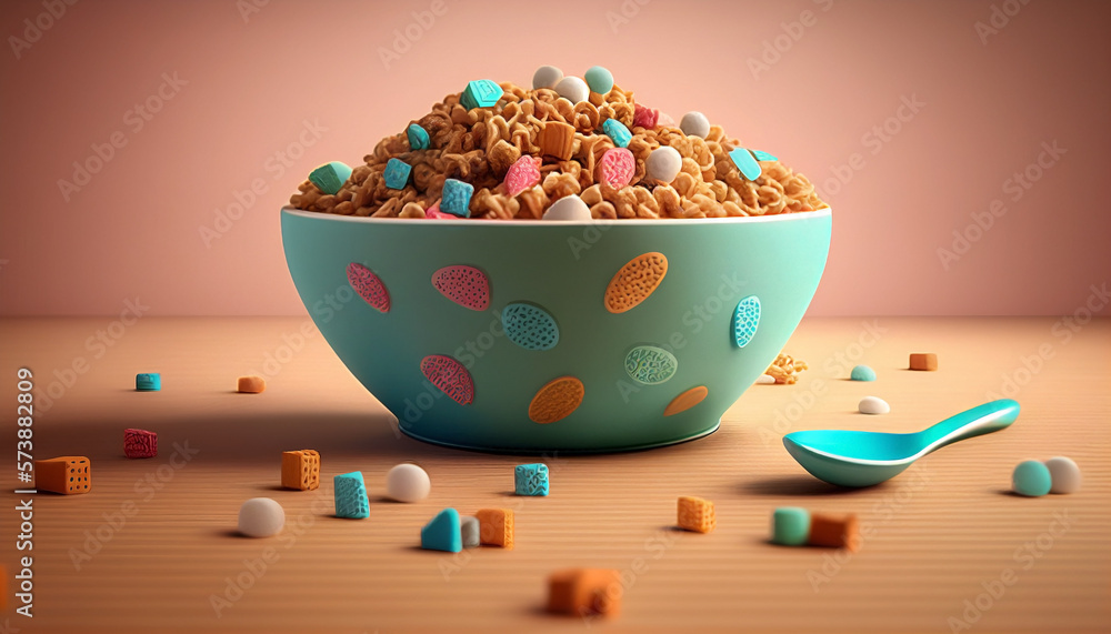 Breakfast bowl. World Cereals Day. Ai generated. Breakfast bowl. World Cereals Day. Ai generated.
