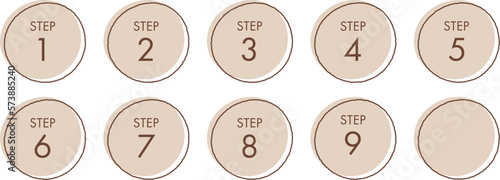 STEP　数字のアイコン（ラベル）