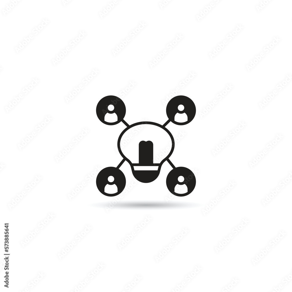 brainstorm icon on white background vector illustration