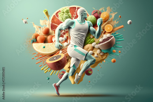 sports and healthy eating concept generative AI