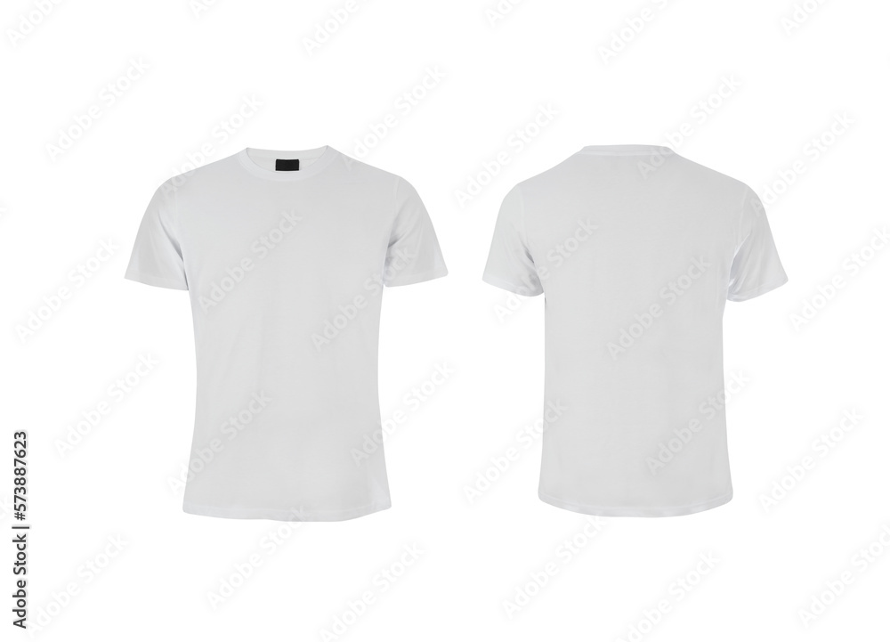 White t-shirt. Front and back, isolated on transparent or white background. Precision cut and flawless finish make it easy to incorporate the image into your projects. White t-shirt. Front and back, isolated on transparent or white background. Precision cut and flawless finish make it easy to incorporate the image into your projects.
