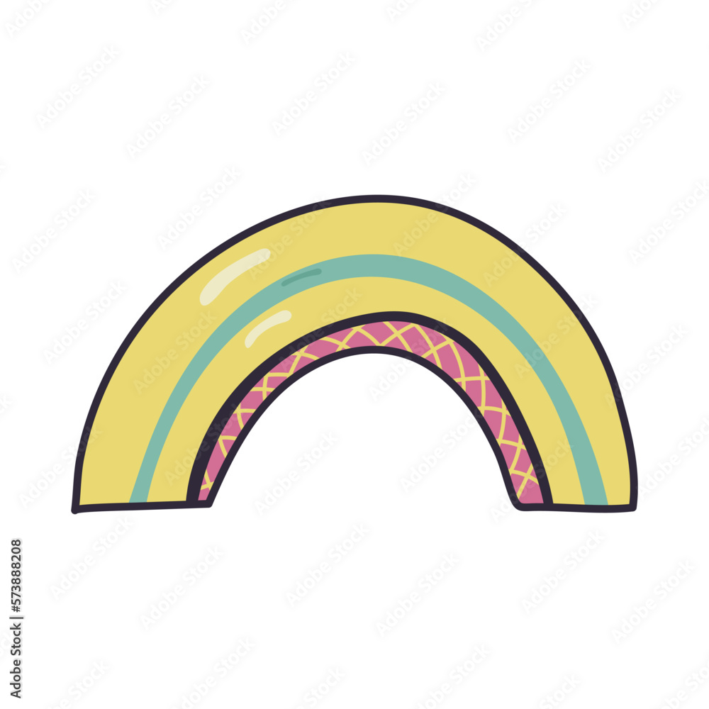 Bright rainbow and cloud. Clipart. Vector illustration Bright rainbow and cloud. Clipart. Vector illustration