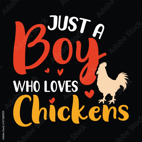 Just a Boy Who Loves Chickens Shirt, Chicken Lover Shirt, Chicken Shirt, Cow Vector, Cow Vintage, Chickens SVG Shirt Print Template photo