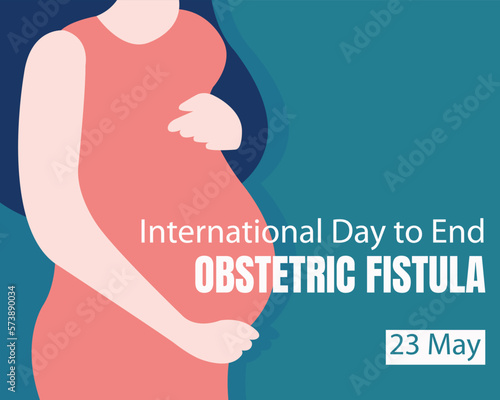 illustration vector graphic of gesture of a pregnant woman, perfect for international day, day to end obstetric fistula, celebrate, greeting card, etc.