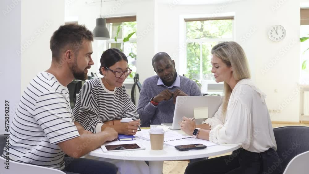 Business multi-ethnic team working together in a meeting. Business multi-ethnic team working together in a meeting.