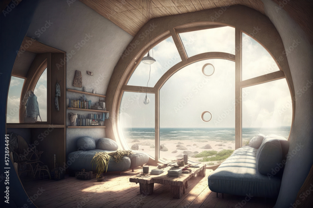 Eco-Friendly Living: A Room with Natural Light and Sustainable Furnishings. Generative AI Eco-Friendly Living: A Room with Natural Light and Sustainable Furnishings. Generative AI