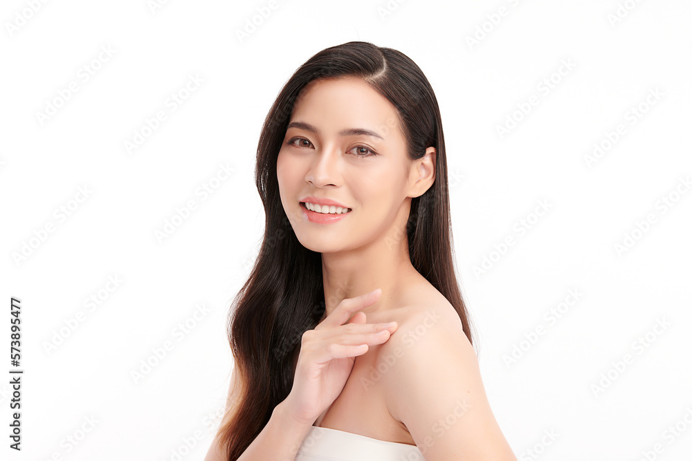 Beautiful young asian woman with clean fresh skin on white background, Face care, Facial treatment, Cosmetology, beauty and spa, Asian women portrait. Beautiful young asian woman with clean fresh skin on white background, Face care, Facial treatment, Cosmetology, beauty and spa, Asian women portrait.