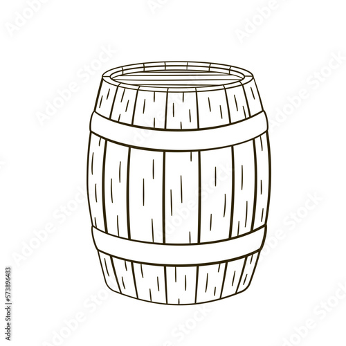 Barrel outline. Icon. Vector illustration. Isolated on white background