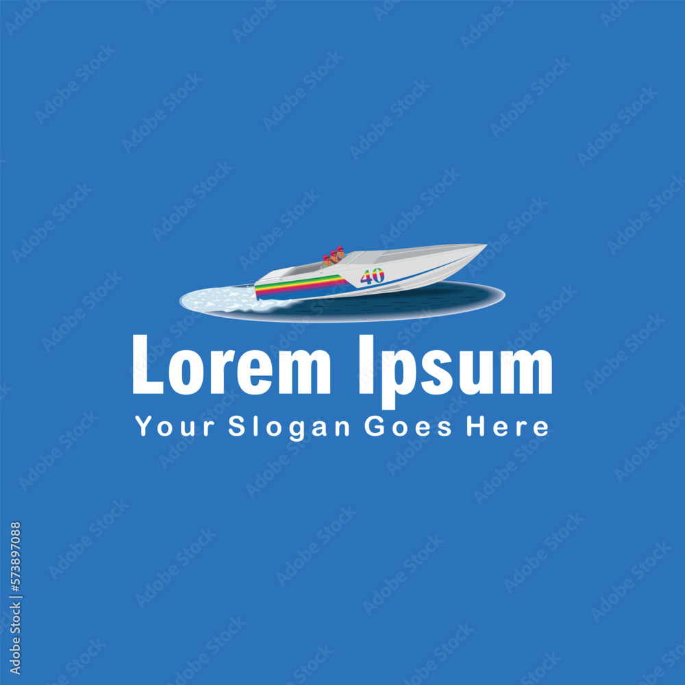 cruise ship illustration logo design template cruise ship illustration logo design template