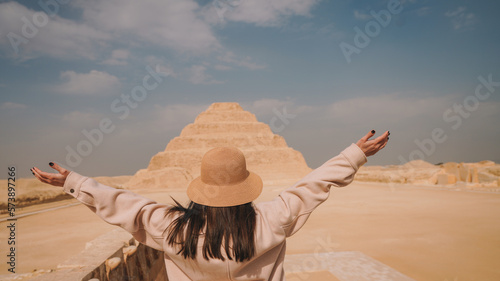 Saqqara Pyramids Complex Panorama View
