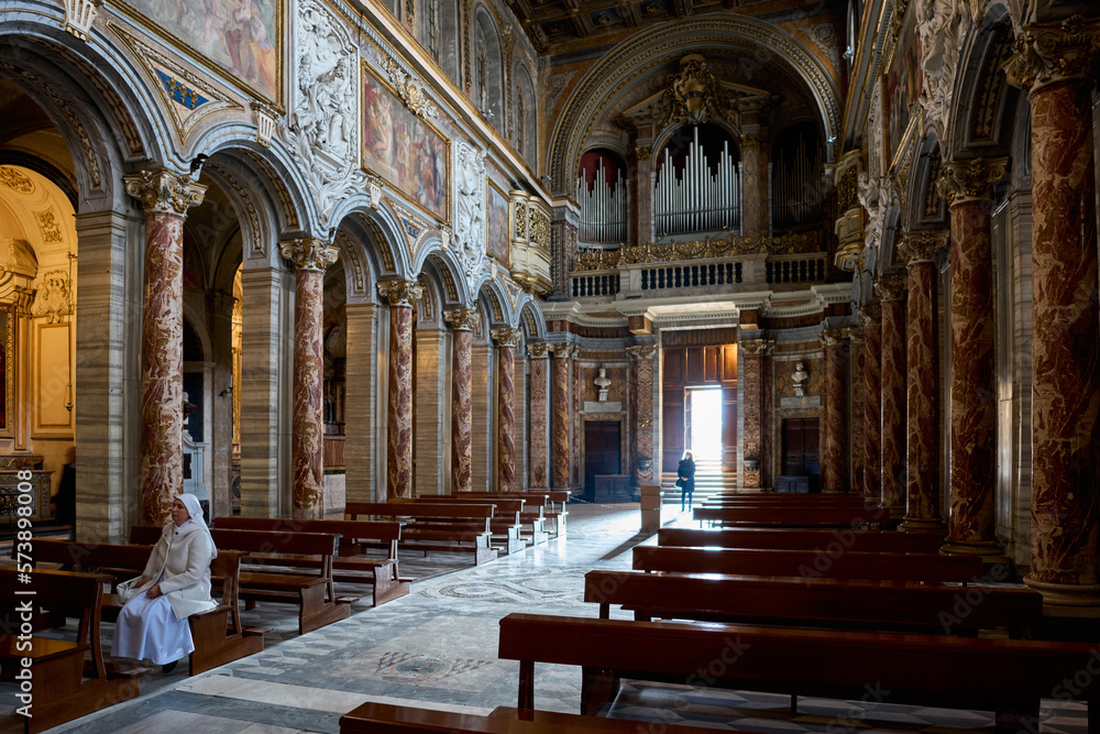 Basilica di San Marco Evangelista al Campidoglio, baroque and renaissance styled church in Rome, Italy
