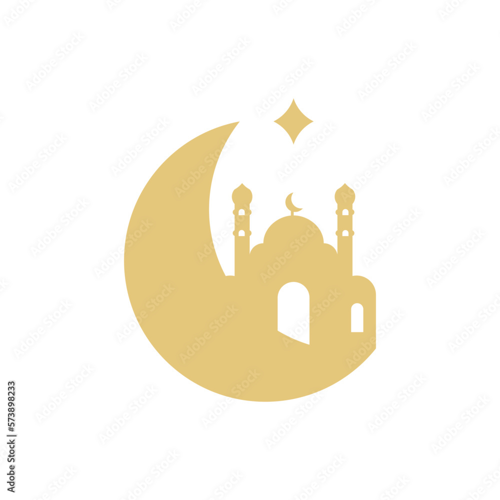 Mosque Moon Vector Mosque Moon Vector