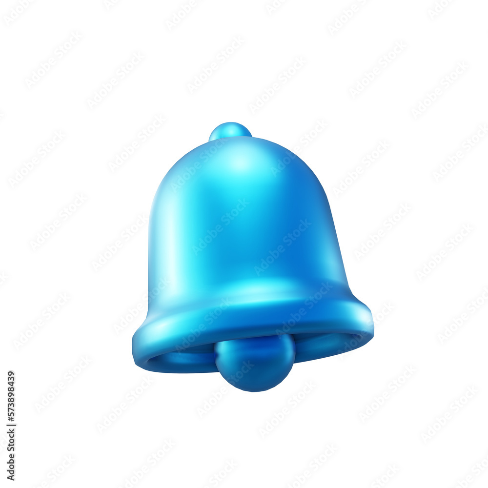 Realistic notification bell 3d icon isolated on white background. New notification concept. Social Media element, PNG Realistic notification bell 3d icon isolated on white background. New notification concept. Social Media element, PNG
