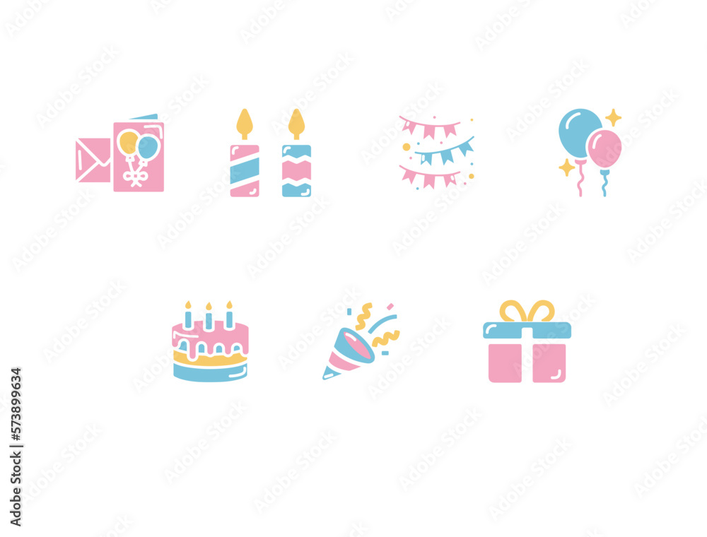 birthday icon set birthday icon set