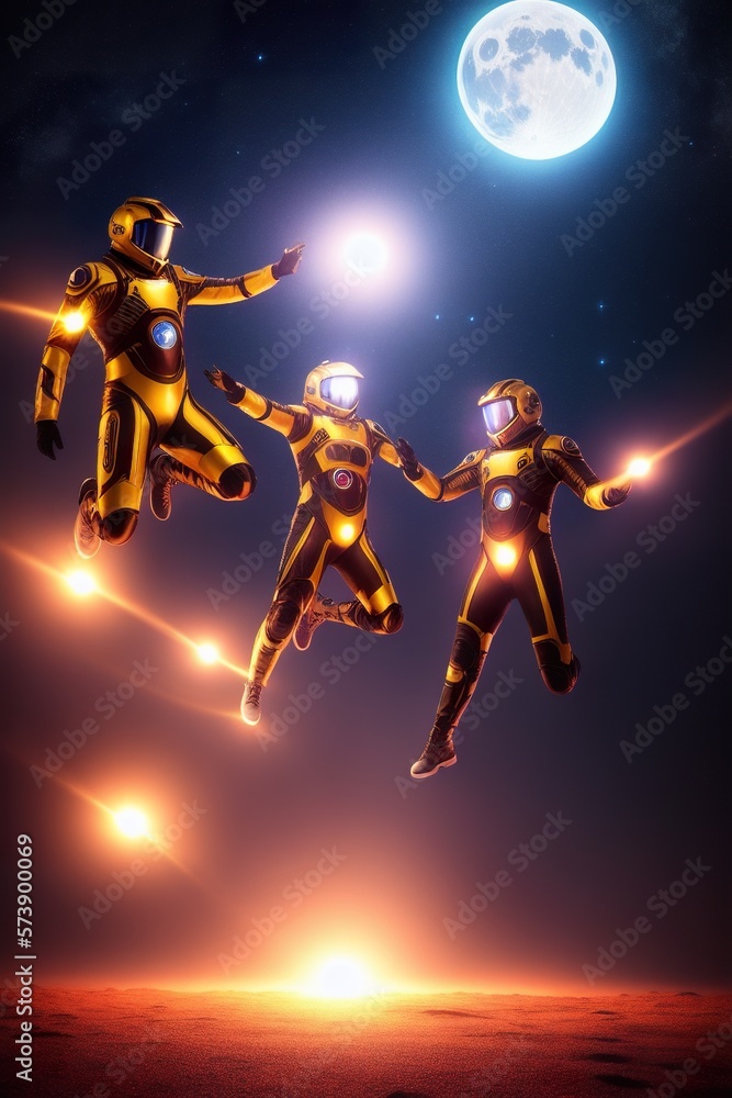 Fototapeta premium astronauts in space