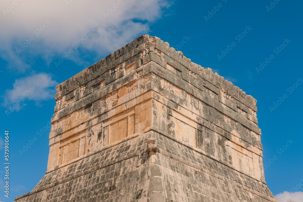 Stone Details and Patterns of an Ancient Ruins of the large pre-Columbian city Chichen Itza, built by the Maya people, Mexico Stone Details and Patterns of an Ancient Ruins of the large pre-Columbian city Chichen Itza, built by the Maya people, Mexico