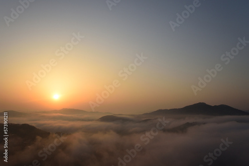 Sea of clouds in early morning